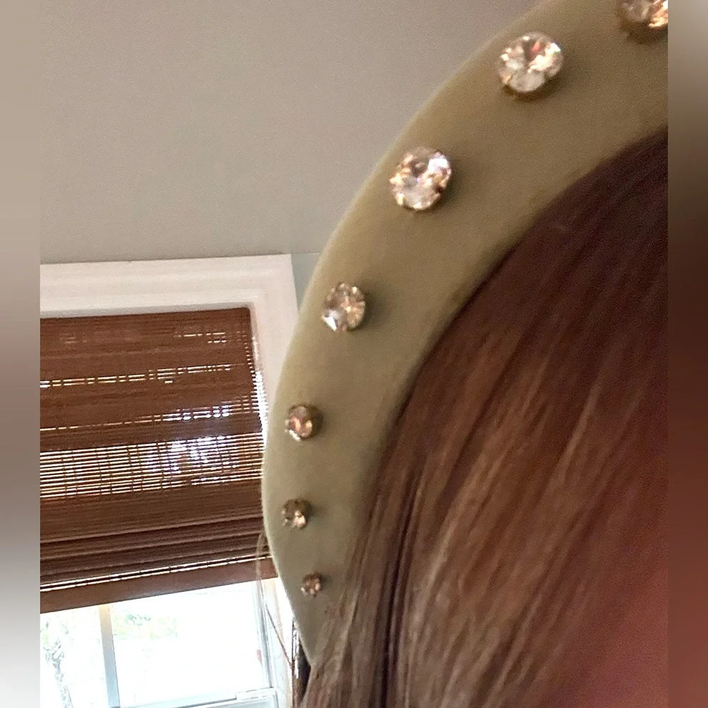 💚 FLAWED - Hill House Green Moire Jeweled Halo Headband 💚 - Picture 14 of 15